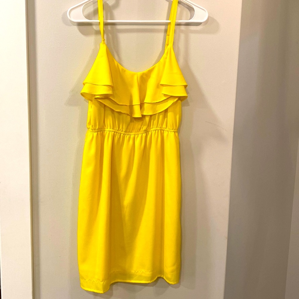 Forever 21 Bright Yellow slip dress Size M (4)